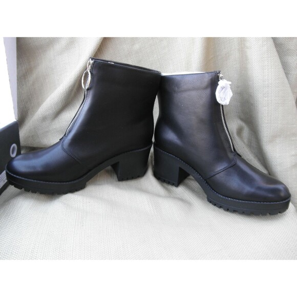 NEW by BESTON, STYLE RULER-2, BOOTIES, ANKLE BOOTS, SIZE 11 MED. BLACK PLATFORM - Picture 1 of 9